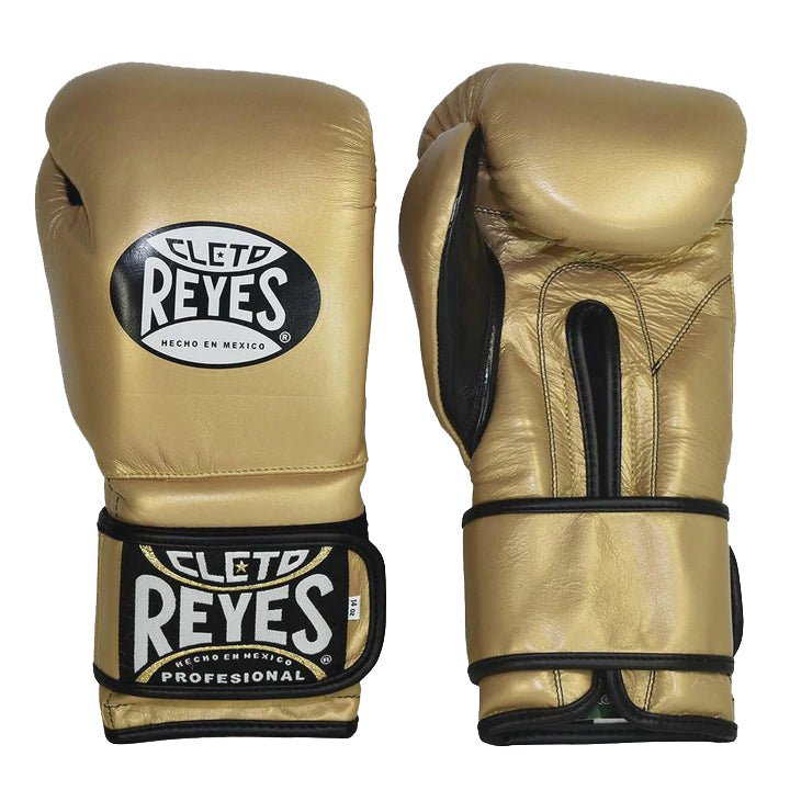 MSM Fight Shop Cleto Reyes Limited Edition Training Velcro Boxing Gloves Solid Gold MSM FIGHT SHOP