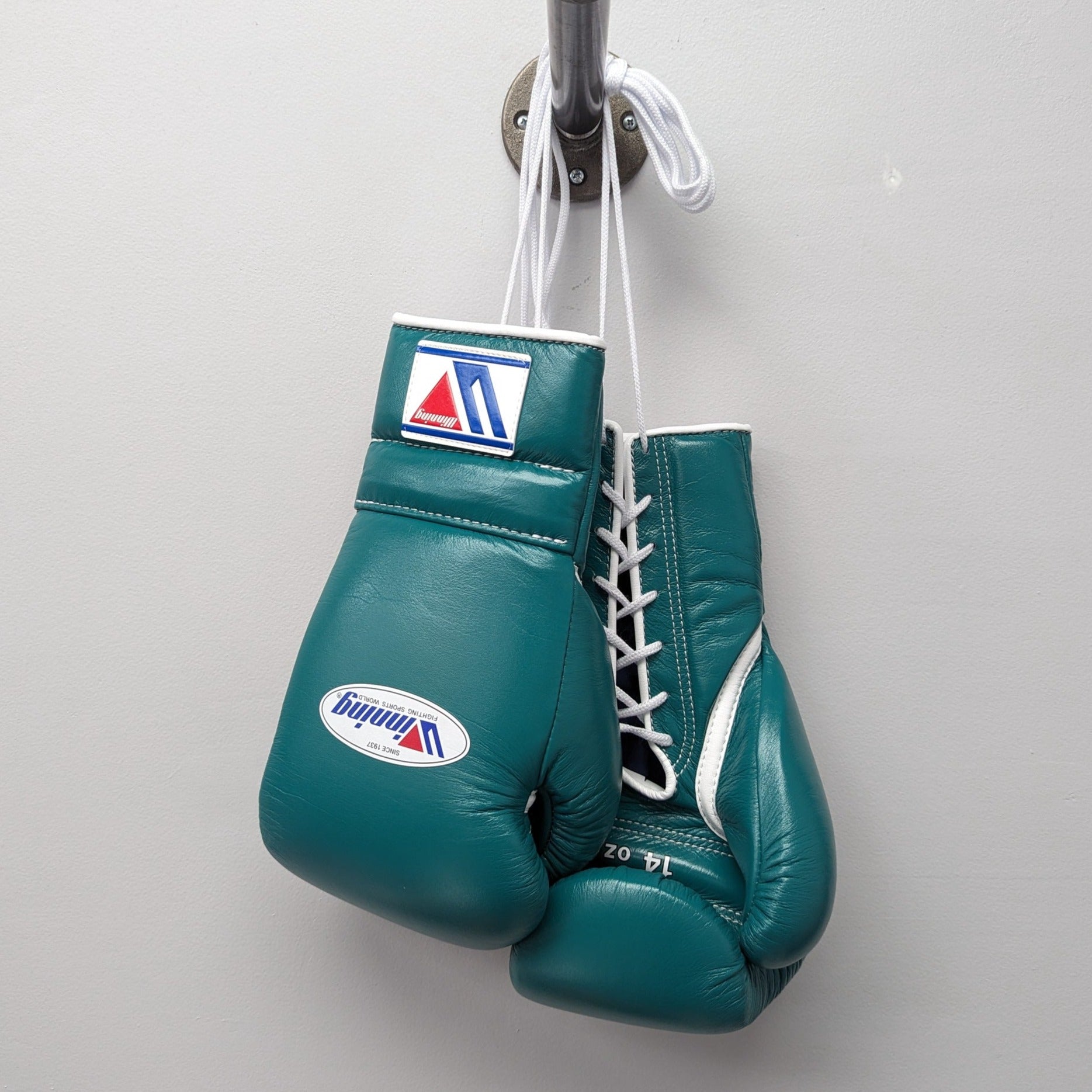 For individual fighters 固かっ in JAPAN only】WINNING boxing gloves MS-500 14oz  lace up special color Dark Green with special LOGO ウイニング練習用 ボクシング グローブひも式14オンス（プロタイプ）ダークグリーン  特別ロゴ