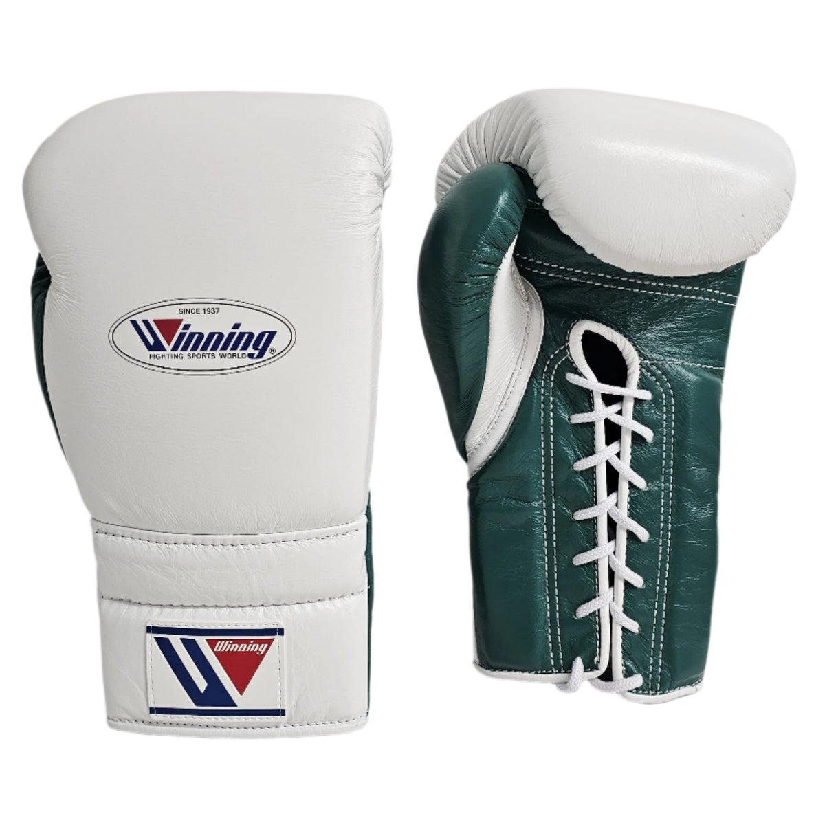 WINNING GLOVES CUSTOM LACE 16OZ WHITE/GREEN