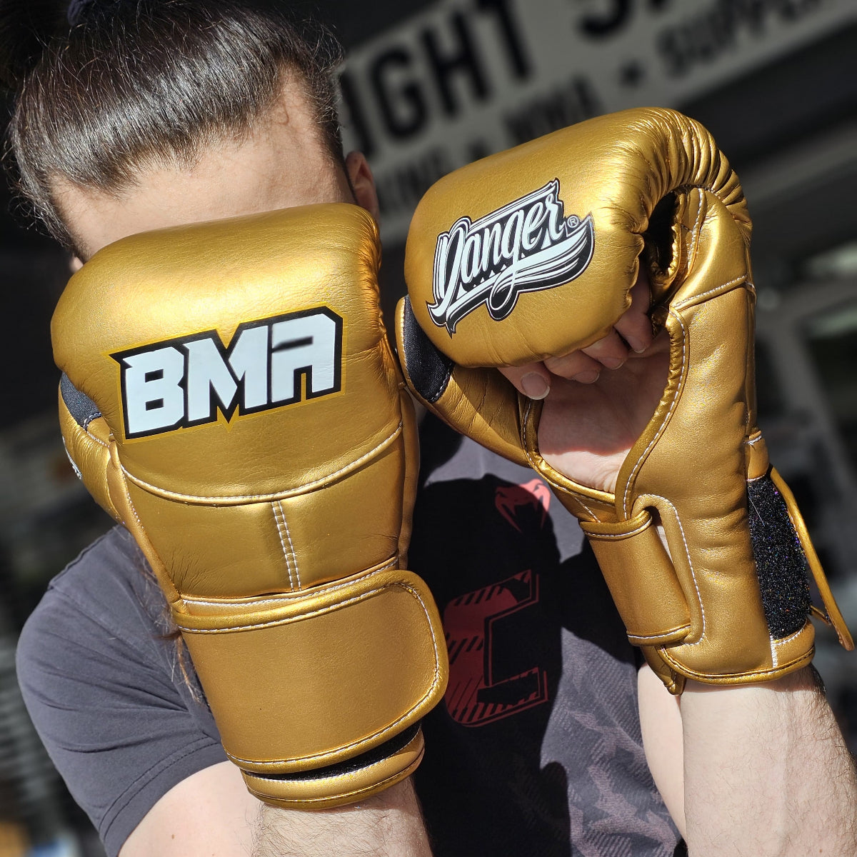 DANGER HYBRID GLOVES BMA HOOK & LOOP GOLD