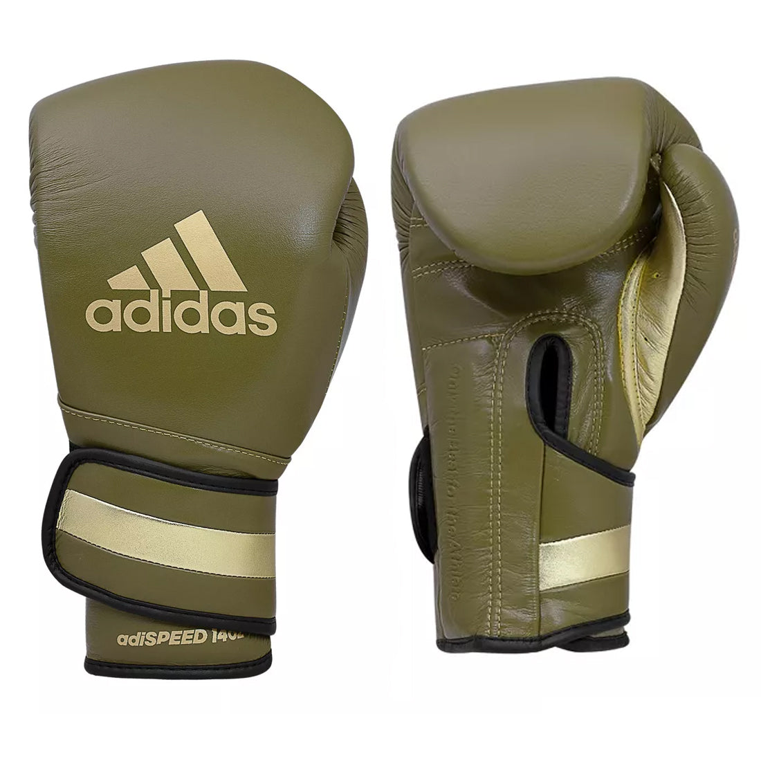 ADIDAS GLOVES BOXING 501 LEATHER HOOK & LOOP OLIVE GREEN