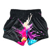 FAIRTEX THAI SHORTS SLIM CUT SATIN FUNKY SPLASH MULTICOLOR