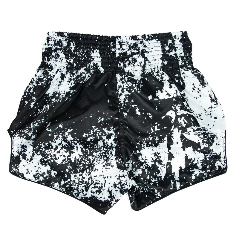 FAIRTEX THAI SHORTS SLIM CUT SATIN GRUNGE BLACK