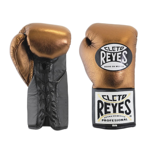 CLETO REYES FIGHT GLOVES TRADITIONAL LACE LIMITED EDITION BRONZE/BLACK 10OZ