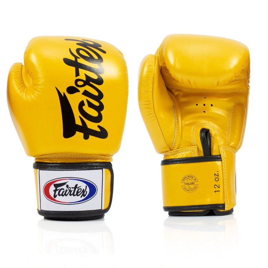 FAIRTEX GLOVES BGV19 THAI STYLE MICROFIBER GOLD/BLACK