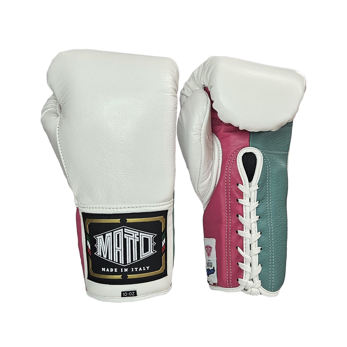 MATTO BOXING GLOVES ITALIAN STYLE LACE WHITE/BLUE/PINK