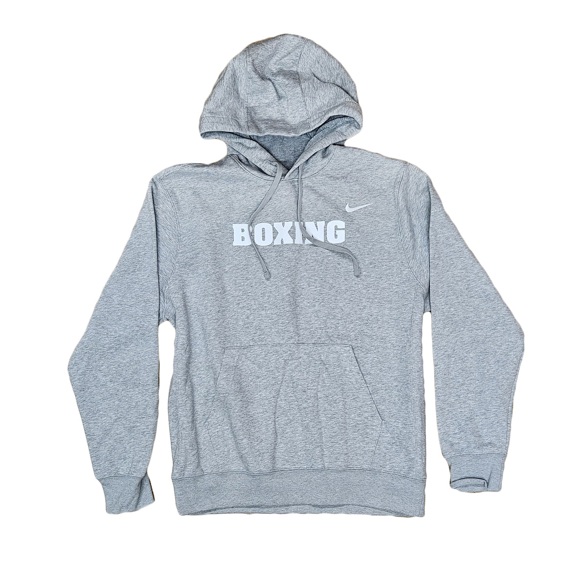 NIKE HOODIE MEN'S BOXING CLUB FLEECE HEATHER GREY/WHITE