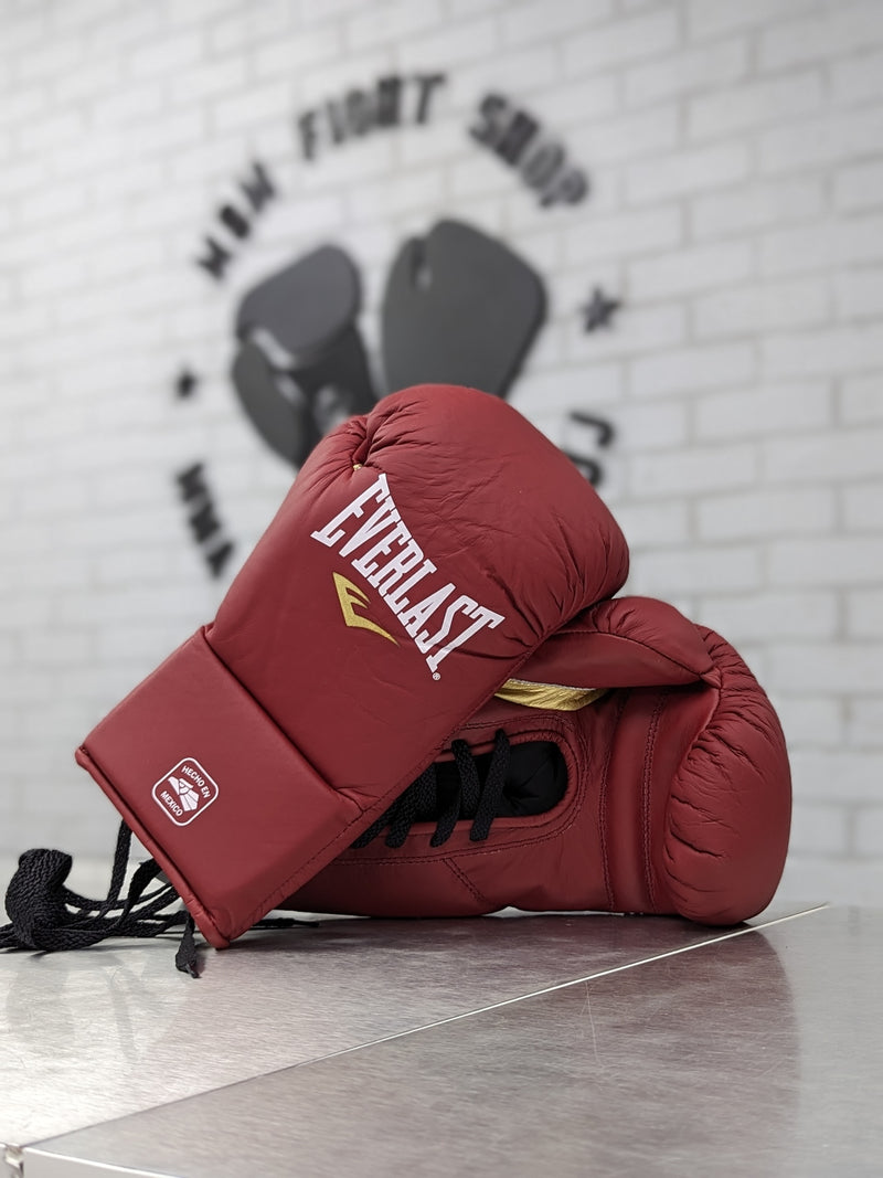 EVERLAST GLOVES MX2 PRO FIGHT LACE BLOOD RED