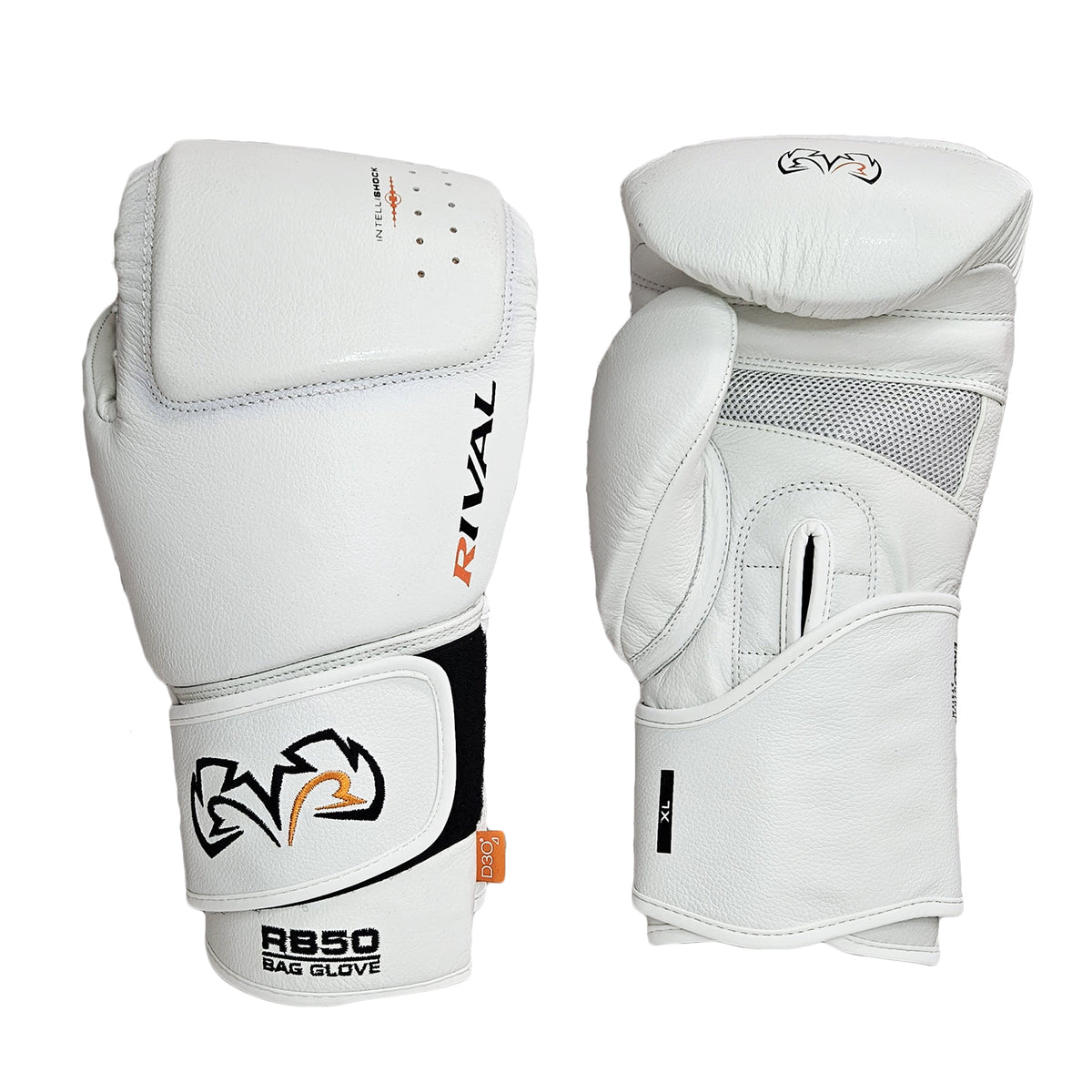 RIVAL BAG GLOVES RB50 INTELLI-SHOCK WHITE