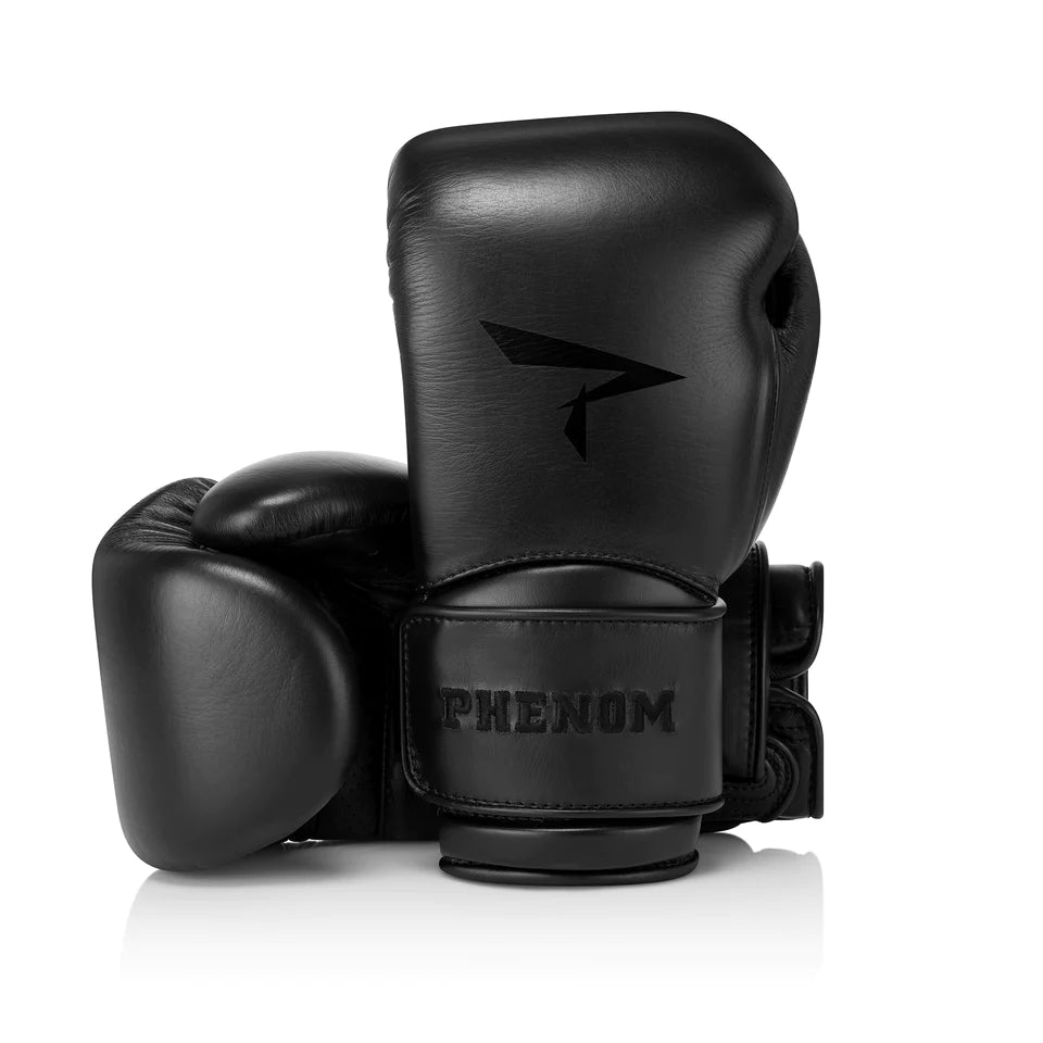 PHENOM BOXING  BAG GLOVES SB150 ULTRA LOCK LEATHER BLACK