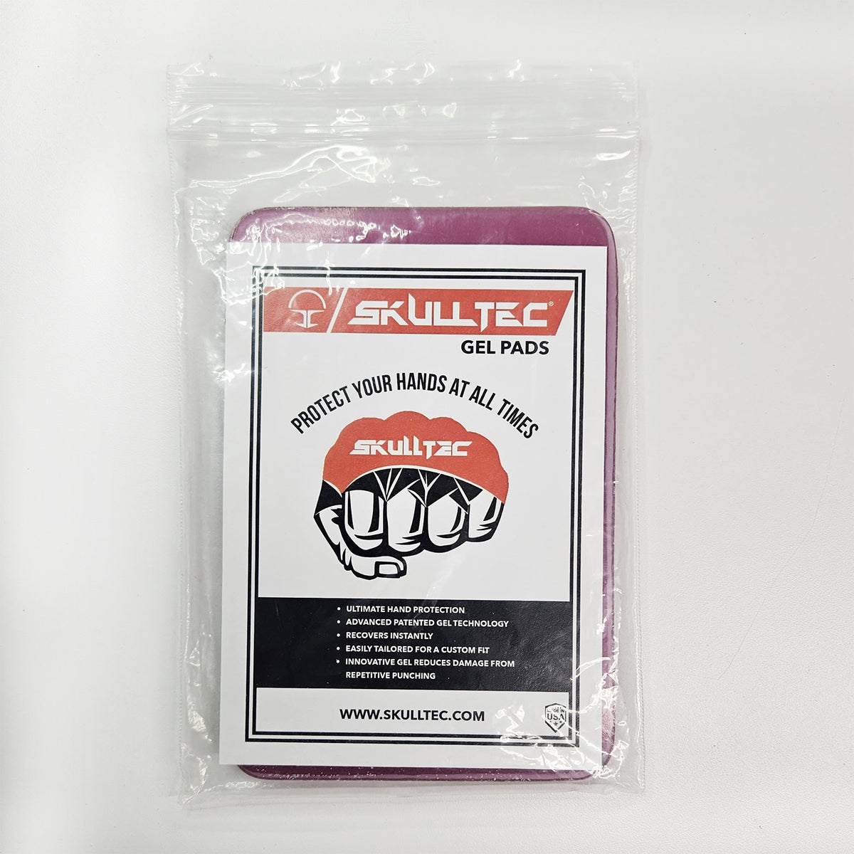 SKULLTEC GEL KNUCKLE PADS III PURPLE 1/8” - PAIR