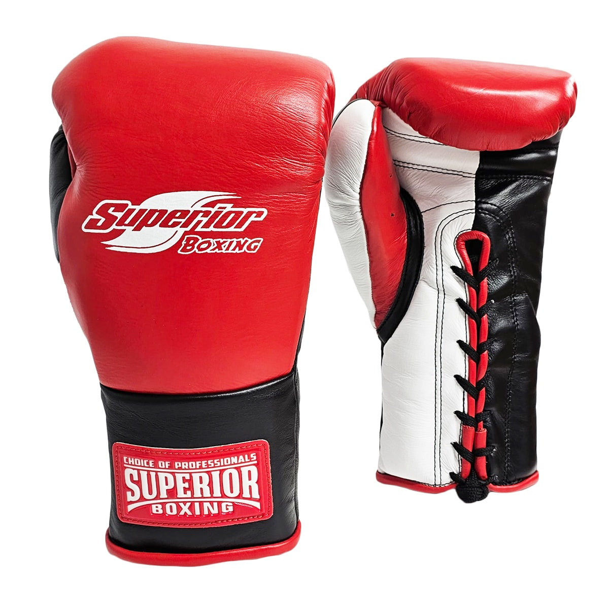 SUPERIOR GLOVES MEXICAN STYLE FIGHT LACE RED/BLACK