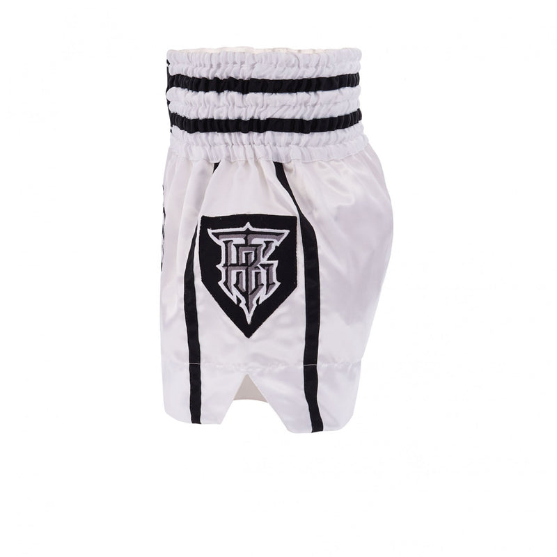 TOP KING MUAY THAI SHORTS WHITE/BLACK