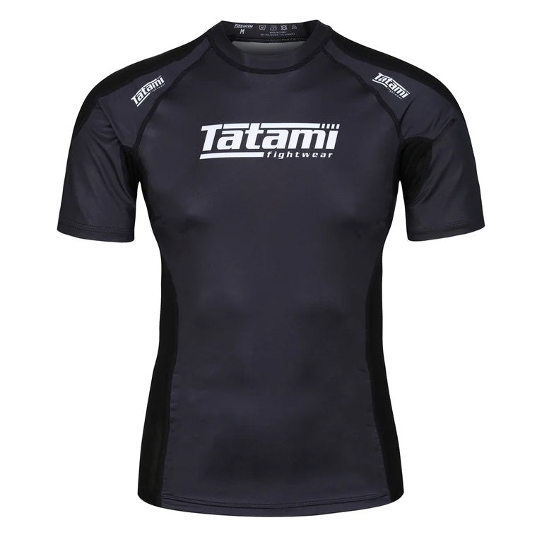 TATAMI RASHGUARD S/S TECHNICAL BLACK/WHITE