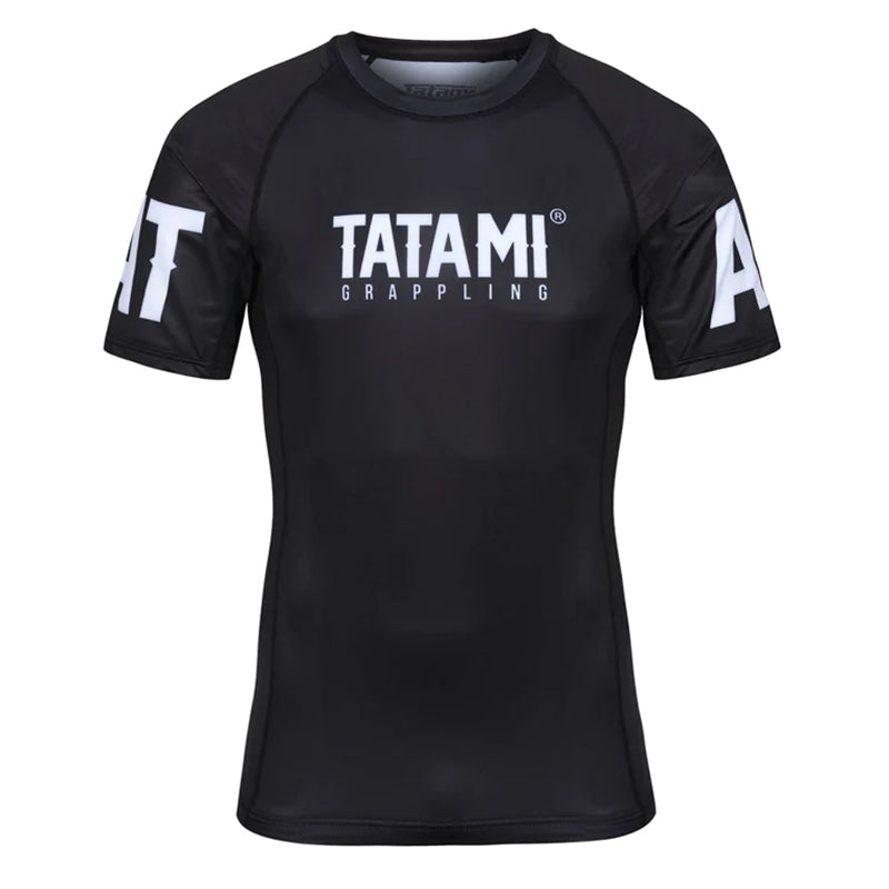 TATAMI RASHGUARD S/S RAVEN BLACK/WHITE