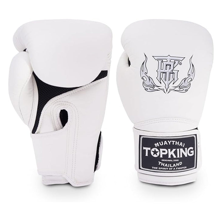 TOP KING GLOVES SUPER AIR HOOK AND LOOP WHITE