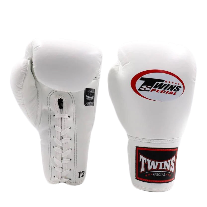 TWINS GLOVES LEATHER LACE WHITE