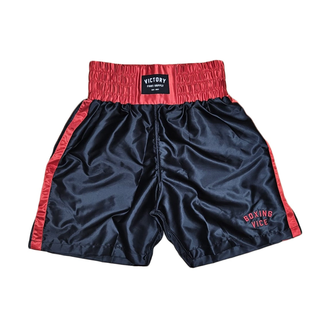 VICTORY BOXING SHORTS VICE SERIES BLACK/RED