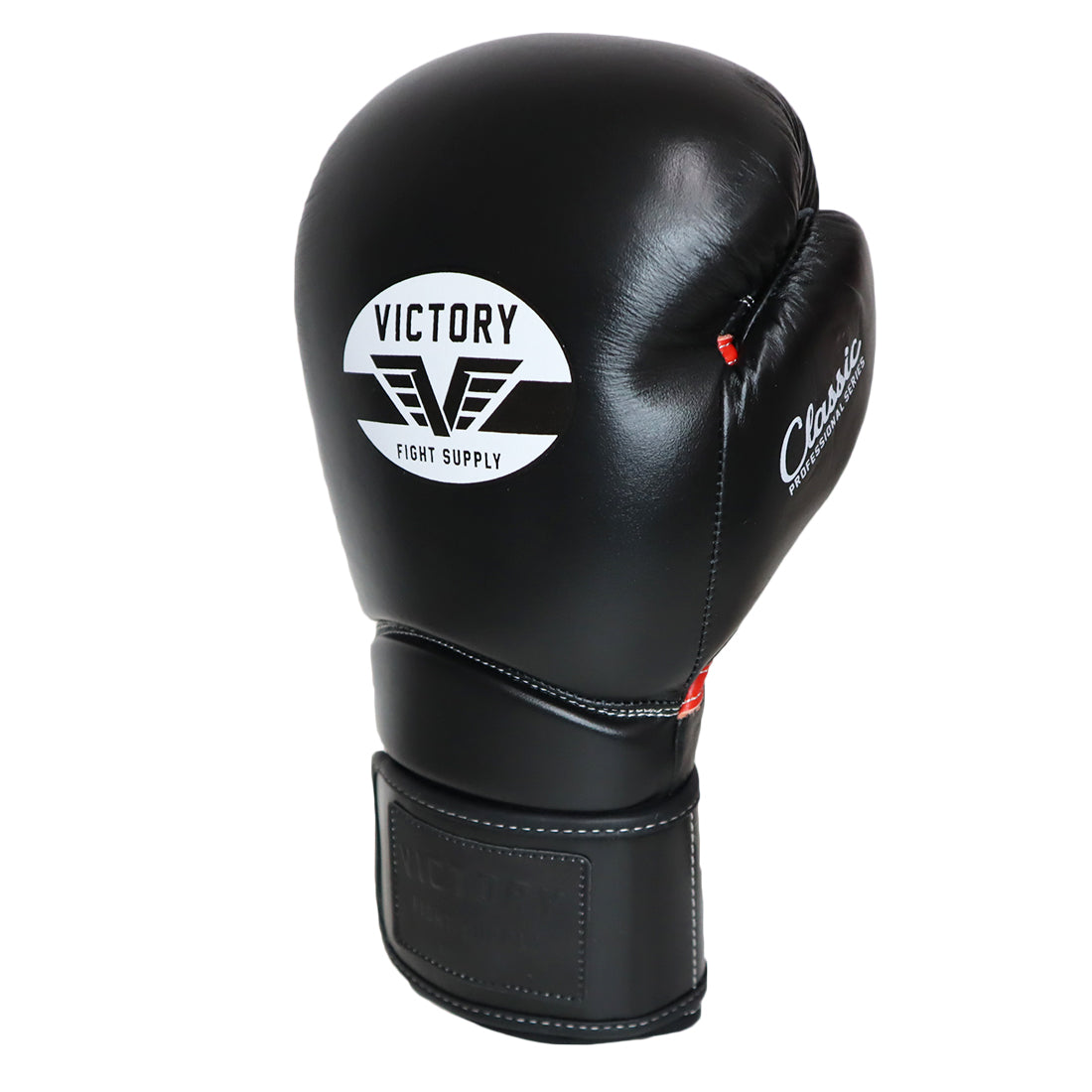 VICTORY GLOVES CLASSIC LEATHER HOOK & LOOP BLACK