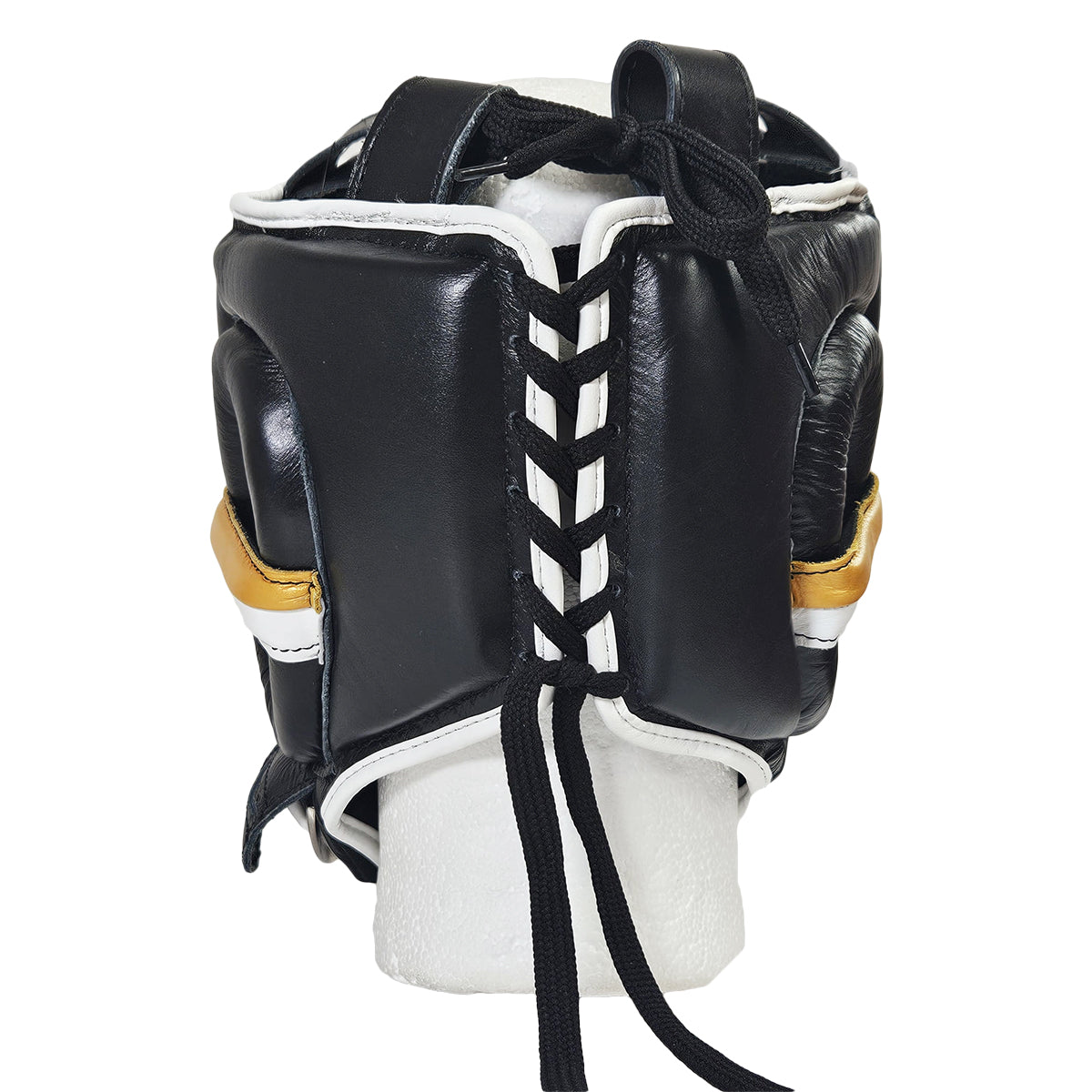 VICTORY HEADGEAR CHEEK LEATHER SAVAGE V2 BLACK/WHITE/GOLD