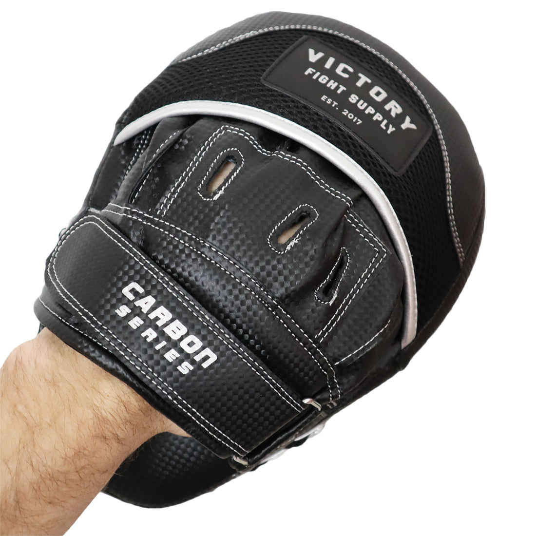 VICTORY FOCUS MITTS CURVED CARBON BLACK / SILVER