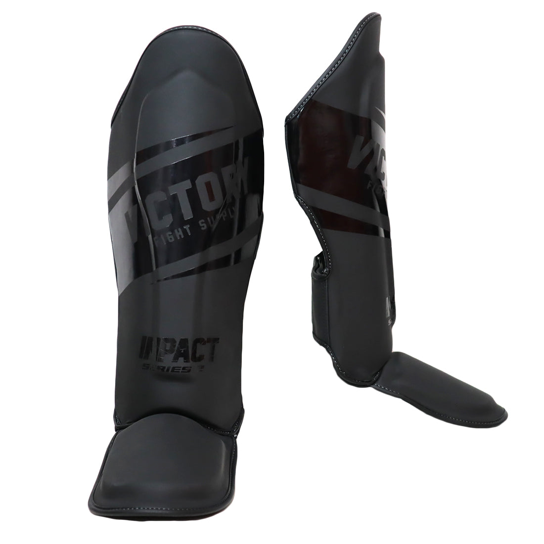 VICTORY SHINGUARDS IMPACT SERIES STEALTH BLACK / BLACK