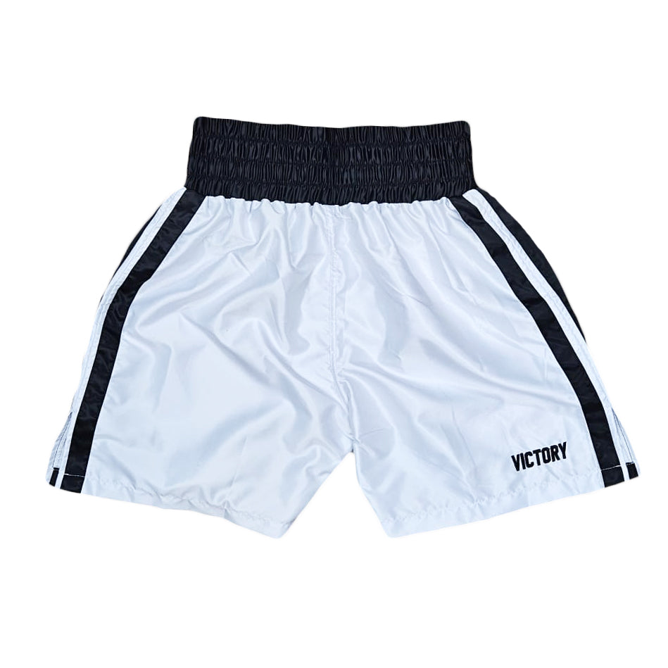 VICTORY BOXING SHORTS VICE SERIES WHITE/BLACK