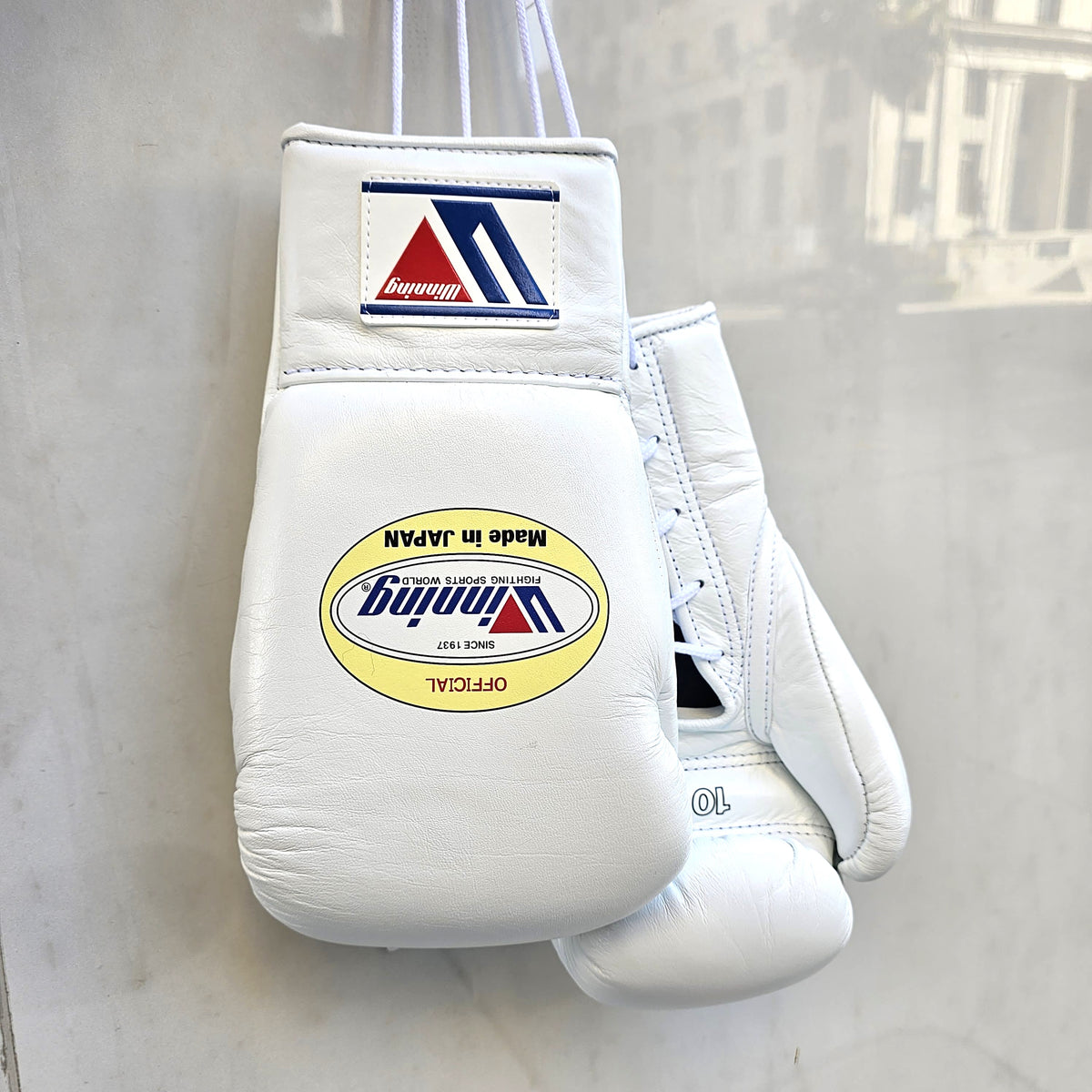 WINNING GLOVES PRO FIGHT LACE UP WHITE