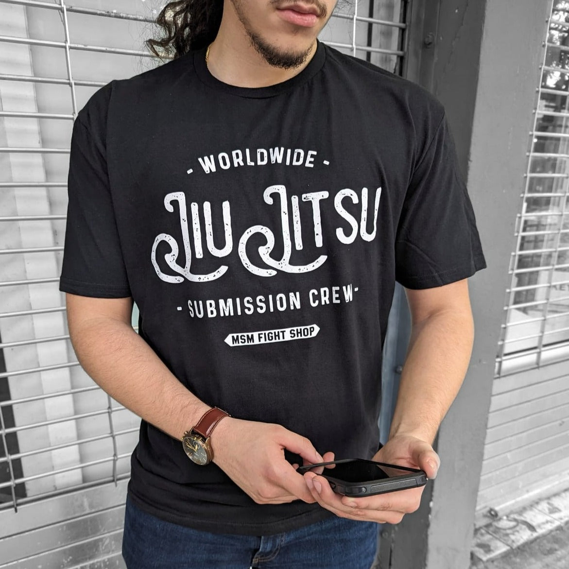 MSM SHIRT JIU JITSU SUBMISSION CREW BLACK