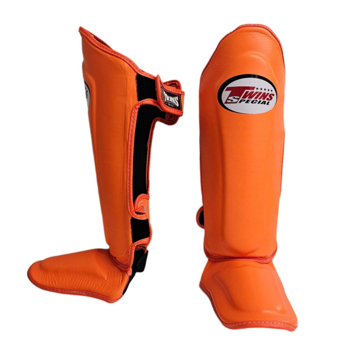 TWINS SHINGUARDS LEATHER ORANGE MEDIUM