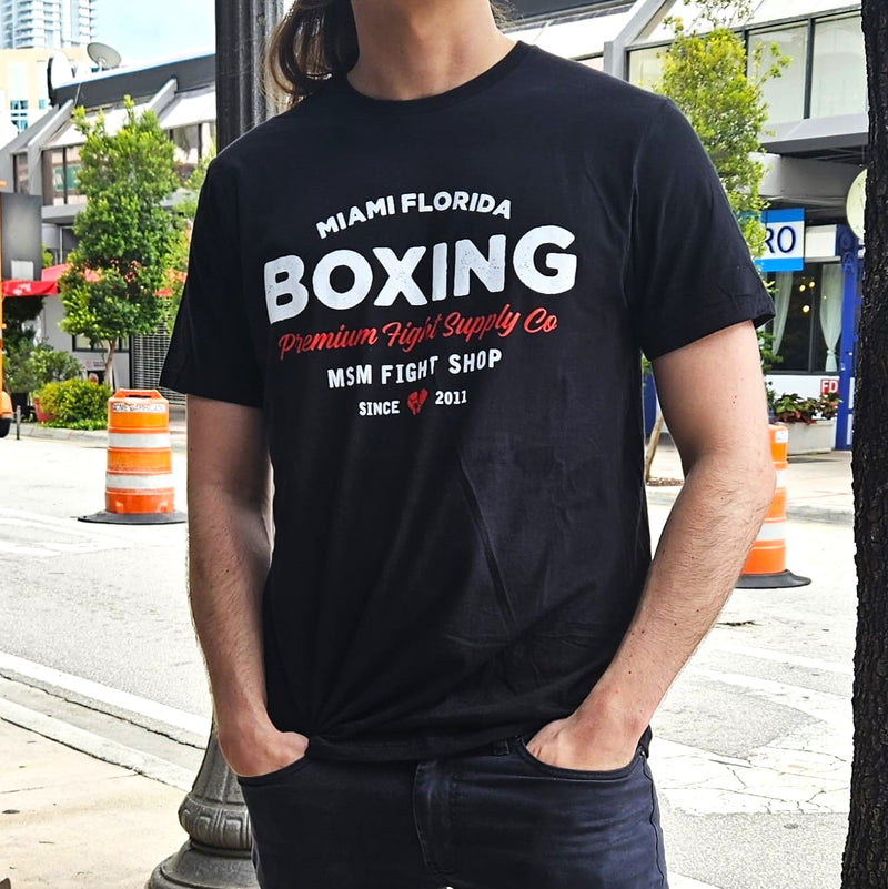 MSM SHIRT MIAMI BOXING BLACK/WHITE/RED