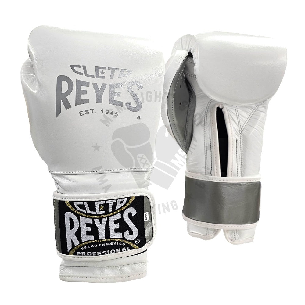 CLETO REYES GLOVES HOOK & LOOP LIMITED EDITION WHITE / SILVER