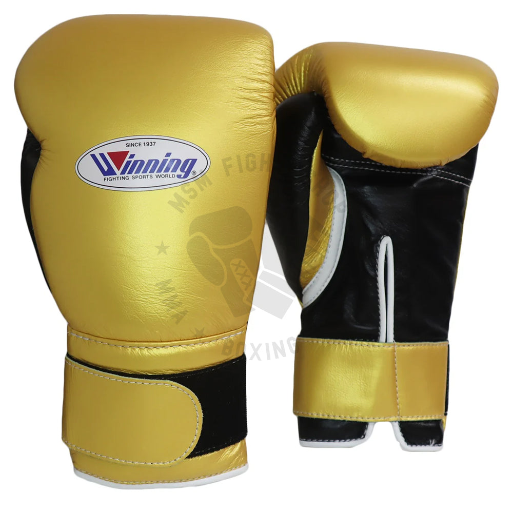 WINNING GLOVES CUSTOM HOOK & LOOP GOLD/BLACK