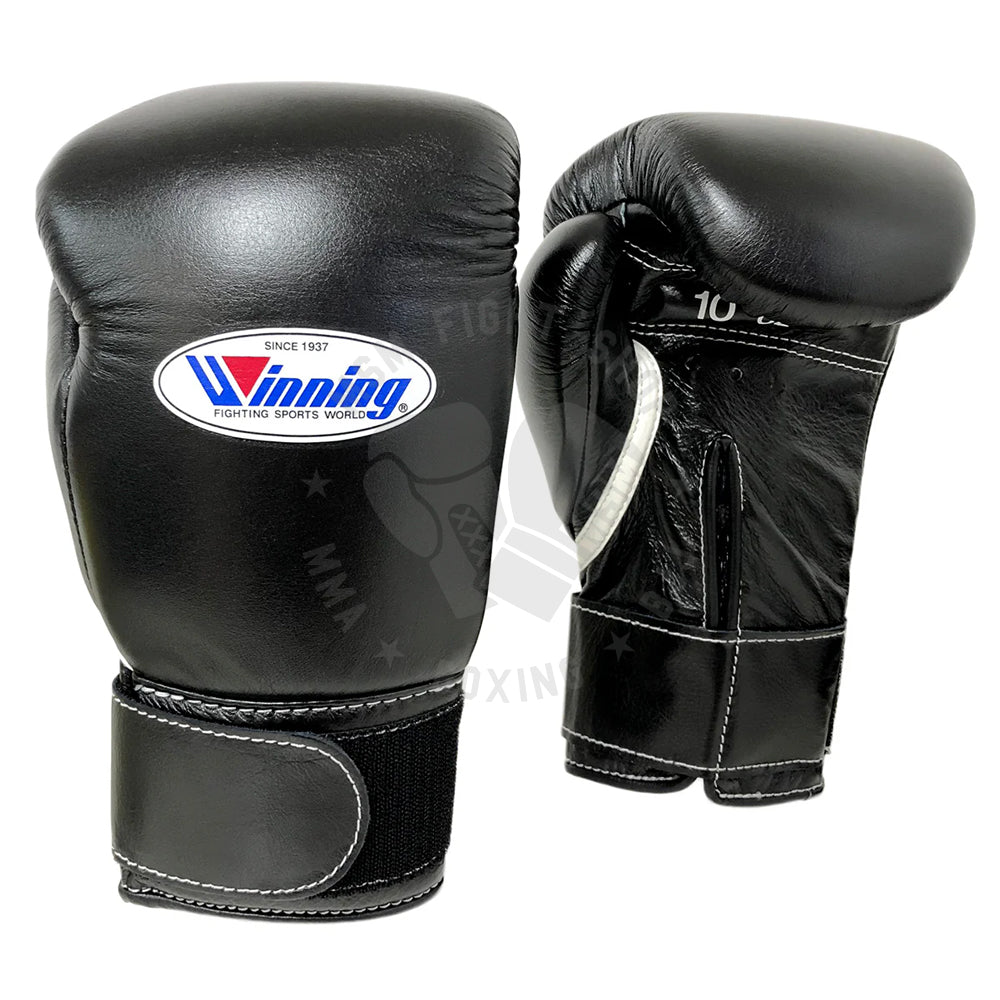 WINNING GLOVES HOOK AND LOOP BOXING BLACK