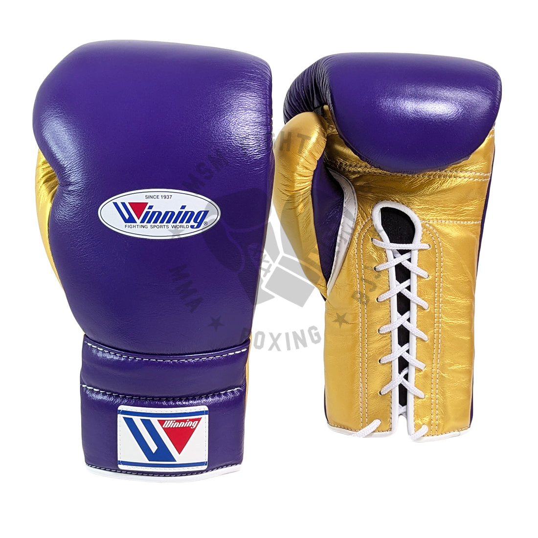 WINNING GLOVES CUSTOM LACE PURPLE/GOLD 16OZ