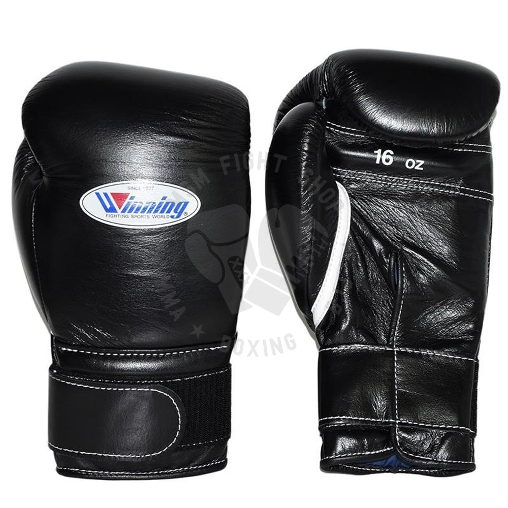 WINNING GLOVES HOOK AND LOOP BOXING BLACK