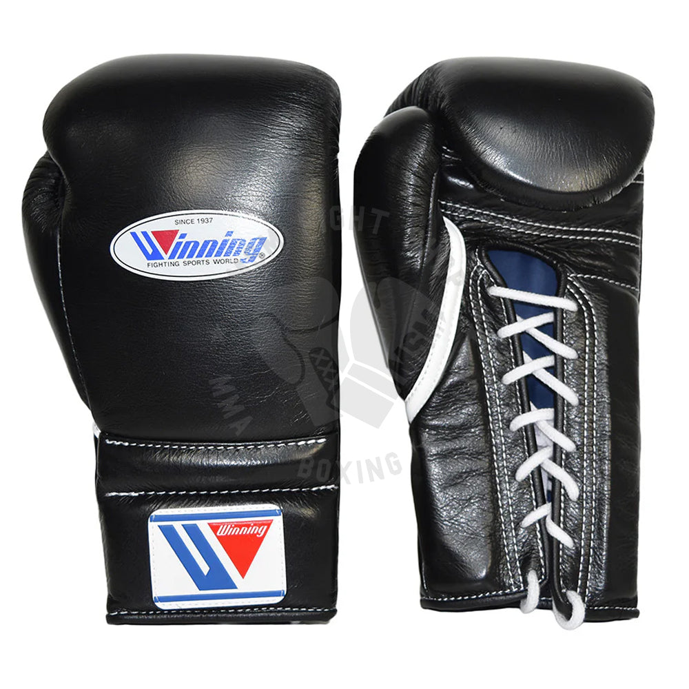 WINNING GLOVES LACE BOXING BLACK