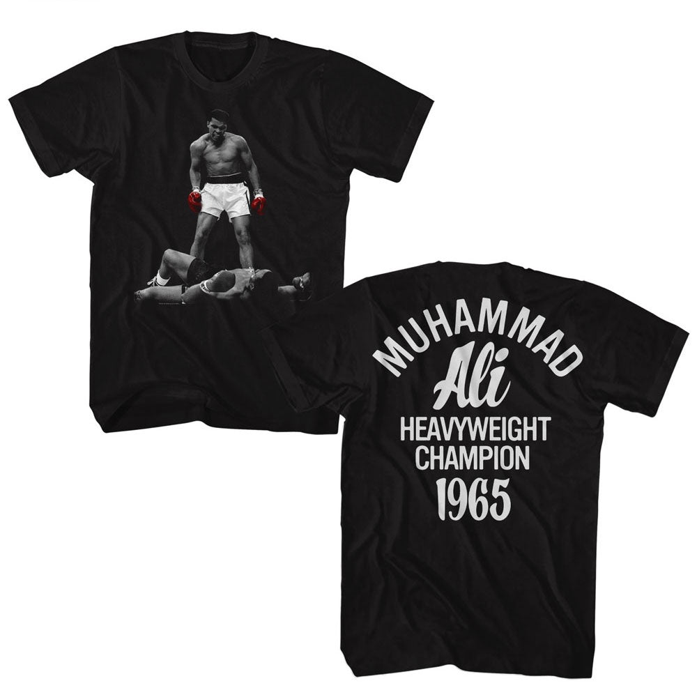 MUHAMMAD ALI SHIRT VS LISTON 1965 CHAMP BLACK/RED