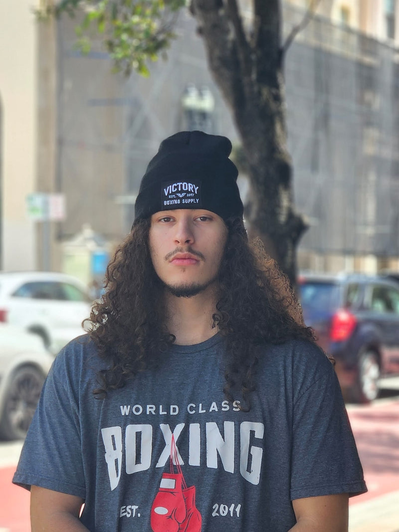 VICTORY BOXING SUPPLY CUFF BEANIE BLACK