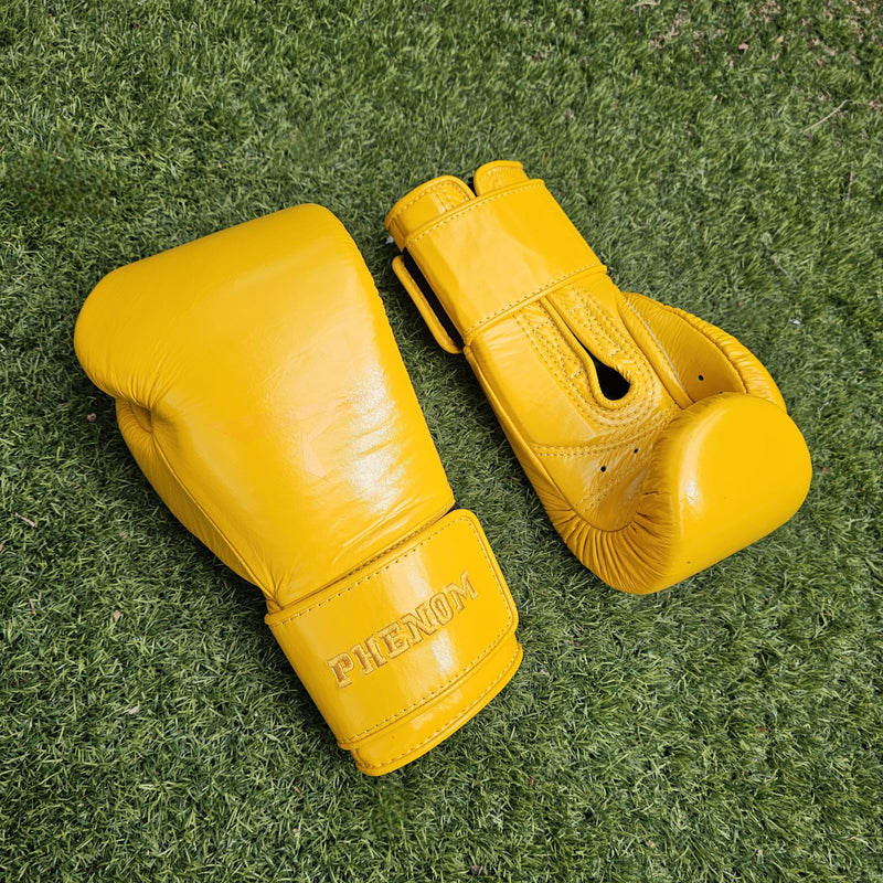 PHENOM BOXING GLOVES ELITE SG210S HOOK AND LOOP LEATHER YELLOW