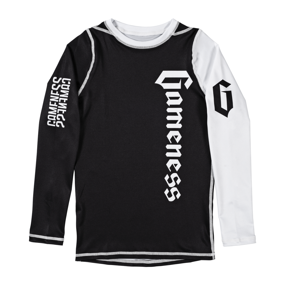 GAMENESS RASHGUARD LONG SLEEVE PRO BLACK/WHITE