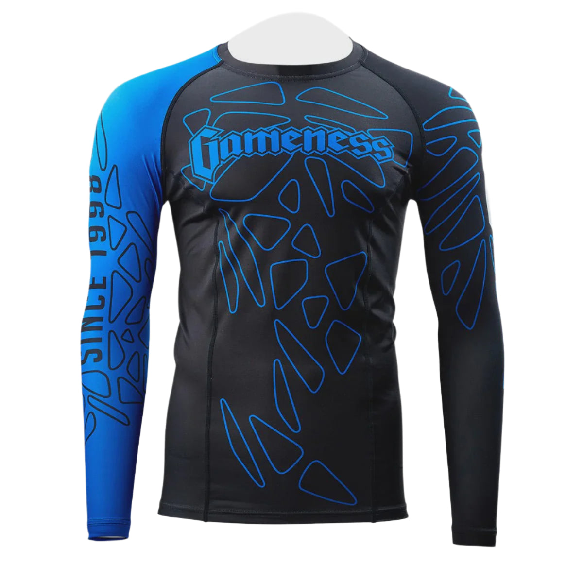 GAMENESS RASHGUARD LONG SLEEVE BLACK/BLUE