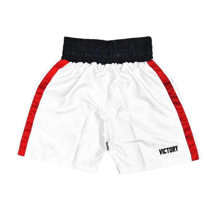 VICTORY BOXING SHORTS VICE SERIES WHITE/RED/BLACK
