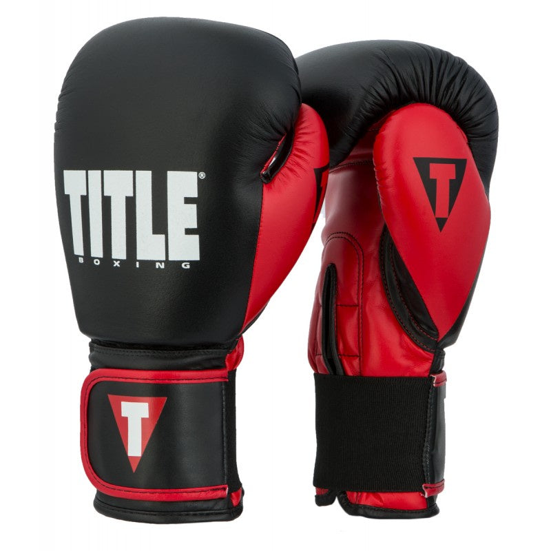 TITLE GLOVES DYNAMIC STRIKE HEAVY BLACK/RED - MSM FIGHT SHOP