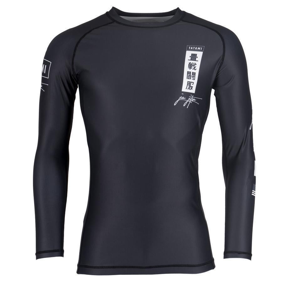 TATAMI RASHGUARD KANAGAWA L/S BLACK/WHITE - MSM FIGHT SHOP