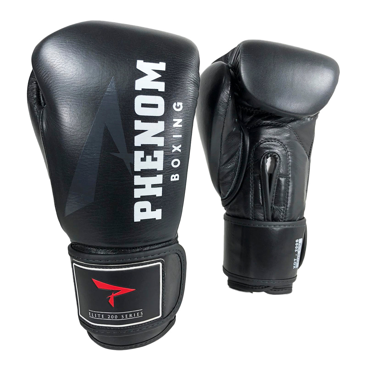 PHENOM BOXING GLOVES ELITE BAG XDT-200 HOOK AND LOOP  BLACK