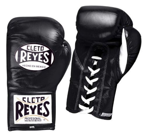 CLETO REYES FIGHT GLOVES TRADITIONAL LACE BLACK - MSM FIGHT SHOP