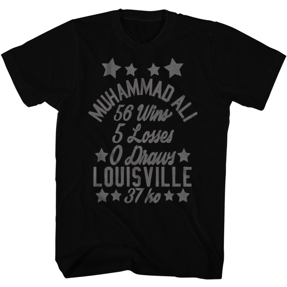 MUHAMMAD ALI SHIRT 56 WINS BLACK