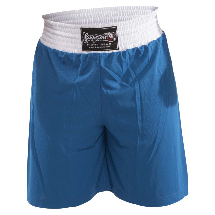 DRAGON BOXING SHORTS COMPETITON TRUNKS BLUE/WHITE