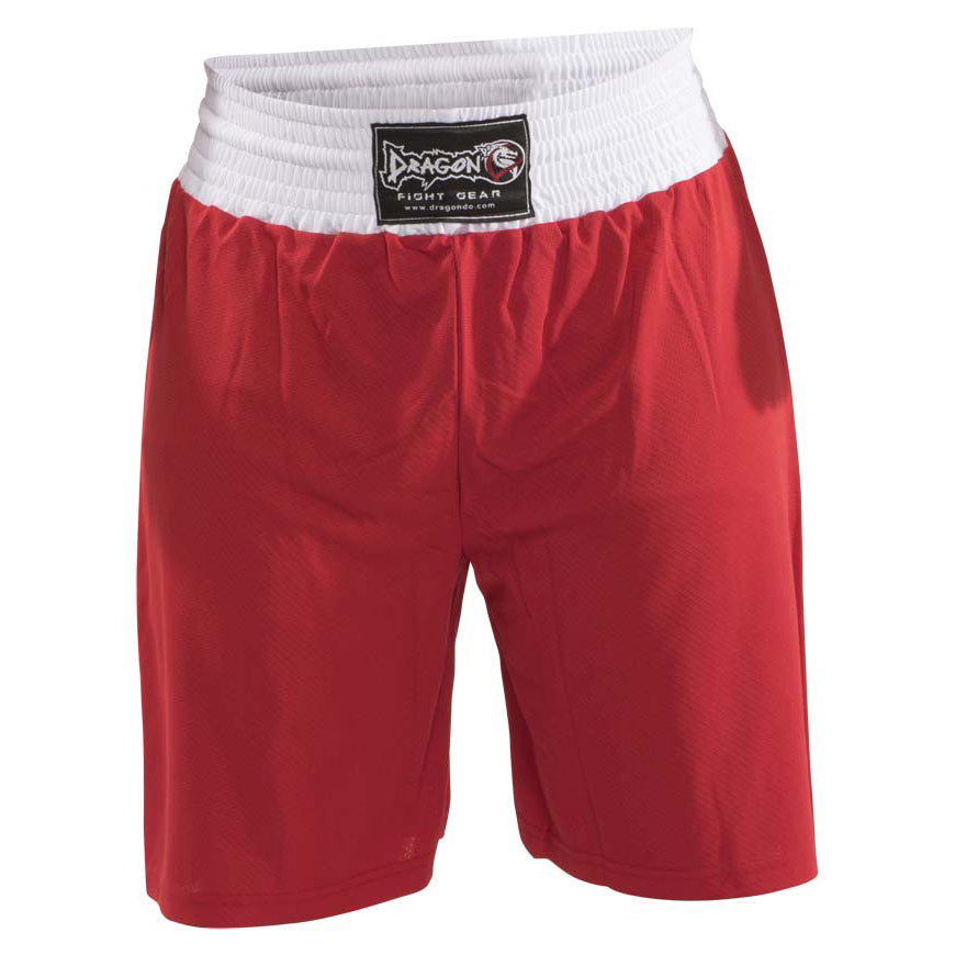 DRAGON BOXING SHORTS COMPETITON TRUNKS RED/WHITE